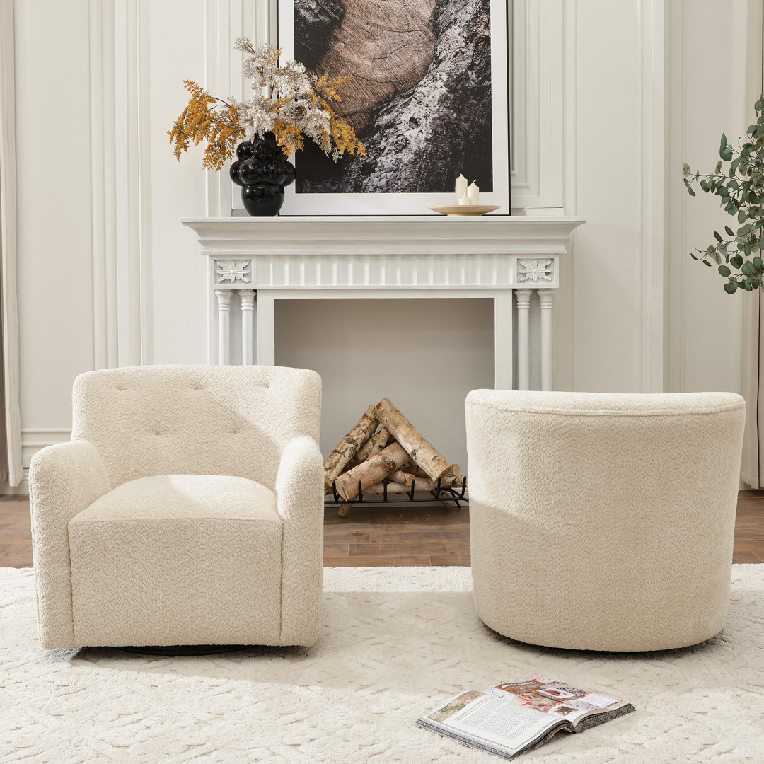 Fae Chenille Swivel Accent Chair